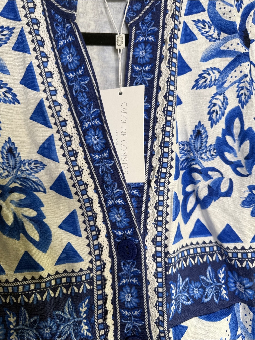SALE! Caroline Constas 🔥Blue and White Floral Maxi Dress - Picture 7 of 10